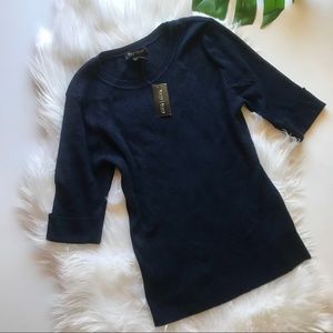 WHBM NWT Ribbed PO // Officer Blue-Navy // Medium